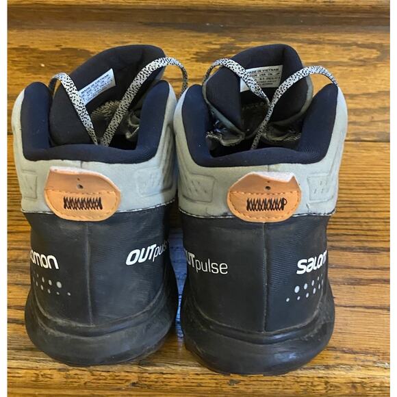 Salomon OUTpulse Mid GTX Shoes Mens 9.5 Gray Black Hiking GORE-TEX 415889 - Picture 5 of 8